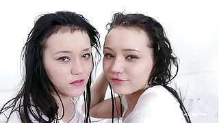 Sandra Zee & Lady Zee twins assfucked together by 3 BBC IV465